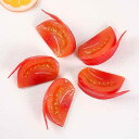 食品サンプル PVC製 トマトスライス おままごと ごっこ遊び おもちゃ 子供用 フェイク野菜 ディスプレイ 撮影小物 置物 インテリア ショップ用 リアル模型...