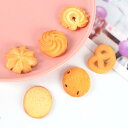 デコパーツ 食品サンプル クッキー DIY ハンドメイド ヘアアクセサリー パーツ フェイクスイーツ リアル ミニチュア かわいい ビスケット 絞り出し ハート型 丸型 クランベリー PVC(x2)