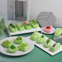 ミニチュアフード 森のウェディング ケーキデコレーション 冷蔵庫マグネット アボカドグリーン 抹茶ムース フェイクスイーツ ファンタジー パーティー 置物(x2...