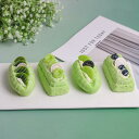ケーキ飾り ウェディング アボカドグリーン ボタニカル 抹茶ムースケーキ風 冷蔵庫マグネット パーティー イベント ディスプレイ インテリア雑貨 置物 4個セット(x2)