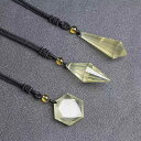 ネックレス メンズ レディース ペア 原石 水晶 天然石 シトリン 黄水晶 ダビデの星 六芒星 パワーストーン ペンデュラム シングルポイント ダブルポイント ...