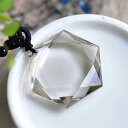 ペンダント 天然ホワイトクリスタル 六芒星 ダビデの星 ヘキサグラム ファセットカット パワーストーン お守り ヒーリング シングルポイント ダブルポイント 振...