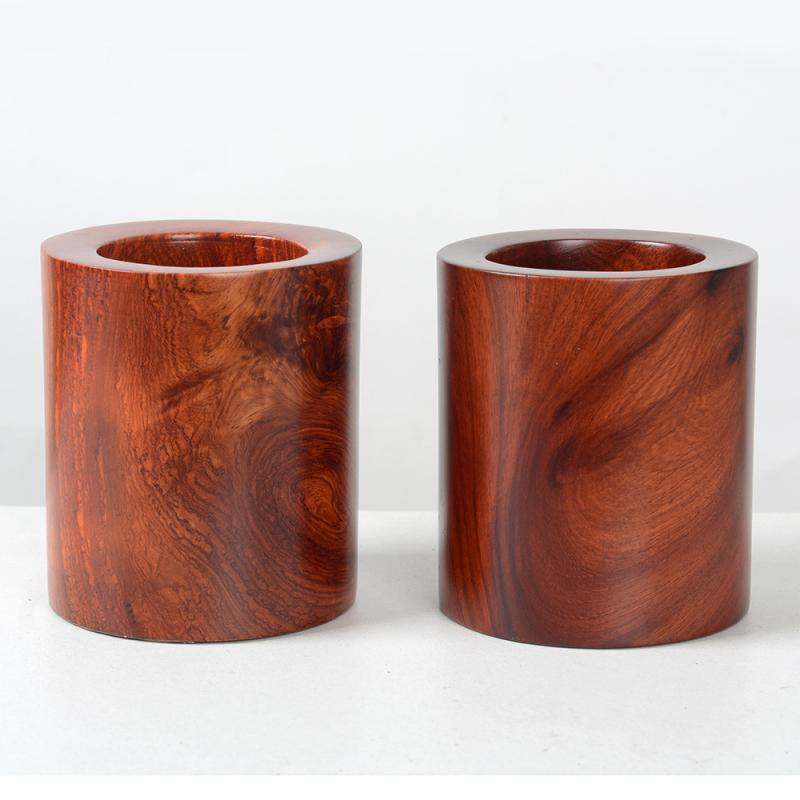 ペン立て 中国風 文房具 筆記具スタンド 天然木 無垢材 花梨木 紫檀 根彫り 手作り デスクオーガナイザ..