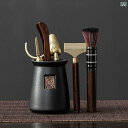 茶道具セット 茶道六君子 陶器製 功夫茶器 黒陶器 中国茶 ティー用品 茶席 茶卓 飾り オブジェ インテリア 中華風 高級感 書斎 リビング 鑑賞
