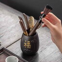 茶道具 黒檀 木製 茶道六君子セット 中国茶器 功夫茶具 お茶入れ 茶器用品 茶針 茶挟 茶刀 モダンアジアン 上質 高級感 本格的 普段使い 来客用 卓上(x...