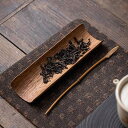 茶道具 新中華風 モダンチャイニーズ 和モダン ブラックウォールナット 黒クルミ 無垢材 天然木 茶則 茶匙 茶荷 2点セット 茶葉鑑賞用 ティーセレモニー用品