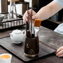 茶道具 黒檀 無垢材 茶道六君子セット 功夫茶器 日式 和風 ブラック 茶則 茶匙 茶漏 茶挟 茶針 養壺筆 お茶淹れ 道具 家庭用