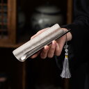 茶道具 携帯用 旅行用 竹製 純チタン製 茶杓 茶匙 茶ならし 茶挟 研磨仕上げ 4点セット モダン 和風 スタイリッシュ シルバー ゴールド ブルー