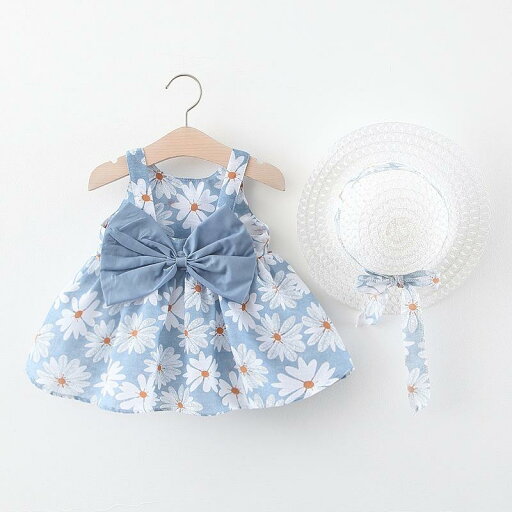 ワンピース 女の子 ベビー キッズ 1歳 2歳 3歳向け 夏 薄手 ノースリーブ コットン プリンセスライン ブルー 花柄 おしゃれ ワンピース 女の子 ベビー キッズ 1歳 2歳 3歳向け 夏 薄手 ノースリーブ コットン プリンセスライン ブルー 花柄 おしゃれ