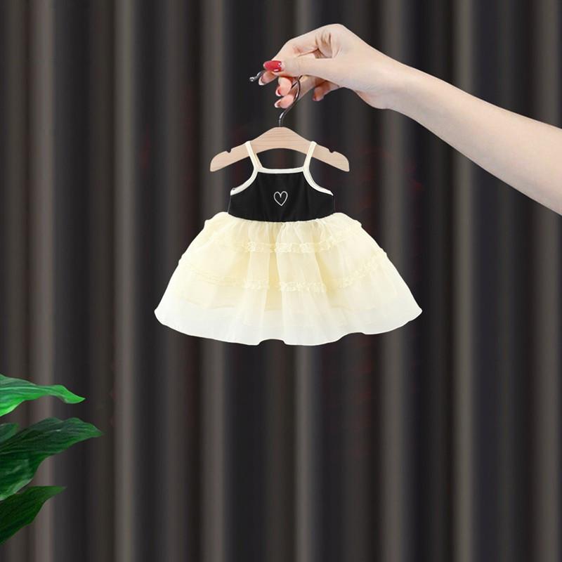 ベビー ワンピース 女の子 キッズ かわいい おしゃれ 韓国風 夏服 1歳 誕生日 ドレス お祝い パーティー コットン ハート柄 ノースリーブ