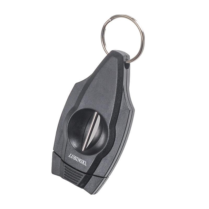 シガーカッター プラスチック ステンレス製 ポータブル V字型カット 個性的 葉巻アクセサリー 喫煙具 ..