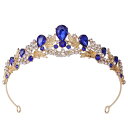ヘアアクセサリー レディース 花嫁 ブライダル 韓国風 ヘッドドレス 結婚式 ウェディング ミニクラウン ティアラ ラインストーン リーフモチーフ 髪飾り 合金製 高級感 披露宴 パーティー 二次会 イベント フォーマル