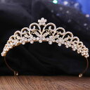 ティアラ 花嫁 ブライダル フラワーモチーフ ジルコニア ラインストーン クラウン 結婚式 ウェディング 挙式 披露宴 合金 シルバー ゴールド