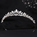 ヘッドドレス レディース ブライダル ウェディング ティアラ ミニクラウン ジルコニア リーフ カチューシャ ヘアアクセサリー 花嫁 結婚式 発表会 誕生日 パーティー 王冠 合金 シルバーカラー ゴールドカラー