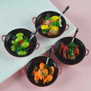 ミニチュアフード おままごと ドールハウス キッチン用品 リアル 炒め物 料理 シミュレーション 模型 ごっこ遊び 知育玩具 子供用(x5)