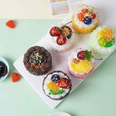 食品サンプル PU素材 ムース パン ミニデザート フェイクスイーツ 撮影用プロップ 冷蔵庫マグネット フランス菓子 店舗ディスプレイ オブジェ インテリア デ...