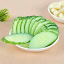 食品サンプル ミニチュアフード きゅうり スライス PVC製 リアル フェイク 野菜 模型 ドールハウス おままごと キッチン ディスプレイ 撮影小道具 インテ...