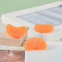 キーホルダー オレンジ スライス PVC製 フェイクフルーツ リアル 食品サンプル風 ミニチュア おもしろ かわいい バッグチャーム キーリング(x2)