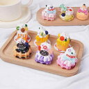 キーホルダー バッグチャーム PVC フェイクスイーツ ミニケーキ アイスクリーム 食品サンプル ミニチュア模型 かわいい キュート リアル 立体 装飾(x5)