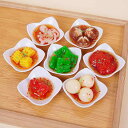 食品サンプル ミニチュア 四角皿 中華料理 おかず キーホルダー バッグチャーム ストラップ PVC製 リアル かわいい おままごと フェイクフード ディスプレ...
