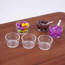 ミニチュアカップ 透明 プラスチック製 DIY フェイクスイーツ プリン型容器 レジンクラフト 手作り ドールハウス小物 食玩 ミニチュアフード 空カップ 玩具...