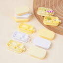 食玩 ミニチュアフード DIY手作り リアルな食品 フェイクフード ミニ 仕切り付き 弁当箱 プラスチック製 知育 考える力 集中力(x2)