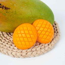 食品サンプル マンゴーブロック フェイクフルーツ 模造果物 PVC製 リアル 本物そっくり 撮影小道具 ディスプレイ用 ケーキデコレーション カフェ飾り(x5)