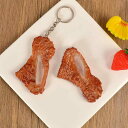 食品サンプル リアル フェイク ラムチョップ 肉模型 キーホルダー ストラップ おままごと ごっこ遊び おもちゃ 撮影小物 PVC製 クリエイティブ ユニーク(...