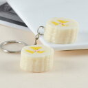 キーホルダー 食品サンプル バナナ スライス PVC製 リアル フェイクフルーツ キーリング バッグチャーム かばん リュック ポーチ アクセサリー(x2)