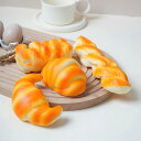 フェイクフード PU製 高反発 ブレッド 食品サンプル 撮影小物 ディスプレイ オブジェ スクイーズ ストレス解消 しおり ブックマーク 両面テープ付き クロワ...