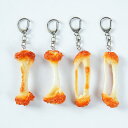 キーホルダー リアル フェイクフード 鶏もも肉 鶏手羽先 骨型 PVC ユニーク おもしろ ジョークグッズ 食玩 バッグチャーム ストラップ(x5)