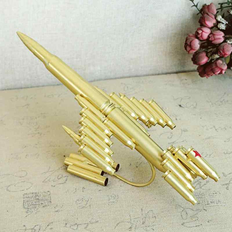 置物 手作り 飛行機模型 金属製 合金 弾丸薬莢 クリエイティブ ミリタリー オブジェ インテリア ディス..