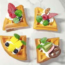 食品サンプル リアル ワッフル イチゴ マンゴー フルーツ クッキー パン クリームケーキ 撮影用 ディスプレイ オブジェ 店舗装飾