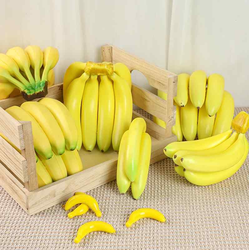 フェイクフルーツ リアル バナナ 房 プラスチック フォーム製 ディスプレイ 撮影用 店舗装飾 インテリ..