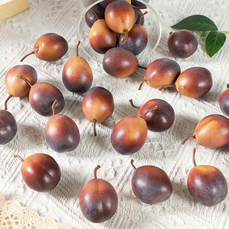 フェイクフルーツ プルーン 模型 撮影小道具 ショーウィンドウ ディスプレイ オブジェ 装飾 発泡スチロ..