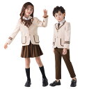 制服 子供 小学生 男女兼用 ジュニア イギリス風 スクール風 学院風 フォーマルウェア 発表会 イベント 通学 入学式 卒業式 セットアップ ポリエステル混紡 秋冬