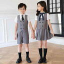 制服 キッズ 男の子 女の子 ベスト セットアップ 小学生 幼稚園 園服 クラス服 スクールスタイル 英国風 フォーマル 入学式 卒業式 発表会 ダブルボタン ポリエステル