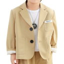 ジャケット キッズ 男の子 ブリッジスタイル シングルブレスト フォーマル 結婚式 発表会 セレモニー パーティー 誕生日 入学式 卒業式 ステージ衣装 綿混 ポリエステル 春秋