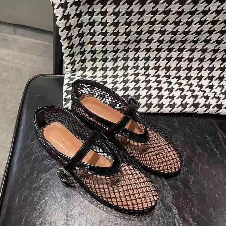 バレエシューズ レディース 春夏 通気性 メッシュ ラウンドトゥ 浅履き フラット 牛革 カジュアル 普段使い 個性派 ホワイト ブラック アプリコット レッド