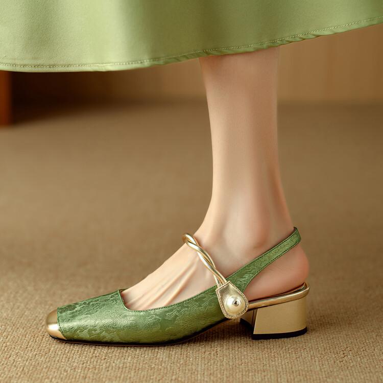 メリージェーン レディース 中華風 フレンチスタイル チャイナドレス ラウンドトゥ クローズドトゥ ミドルチャンキーヒール ウェッジソール PUレザー カジュアル 春夏