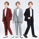 キッズ 男の子 スーツ セットアップ 英国風 フォーマル 発表会 結婚式 イベント 撮影 誕生日 カジュアル 七五三 入学式 卒業式 ポリエステル 混紡 ライト...