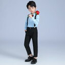スーツ 男の子 キッズ フォーマル パンツスーツ サロペットセットアップ 長袖 無地 ブリット風 発表会 合唱 朗読 礼服 結婚式 入学式 卒業式 春秋 オールシーズン ネイビー ブラック