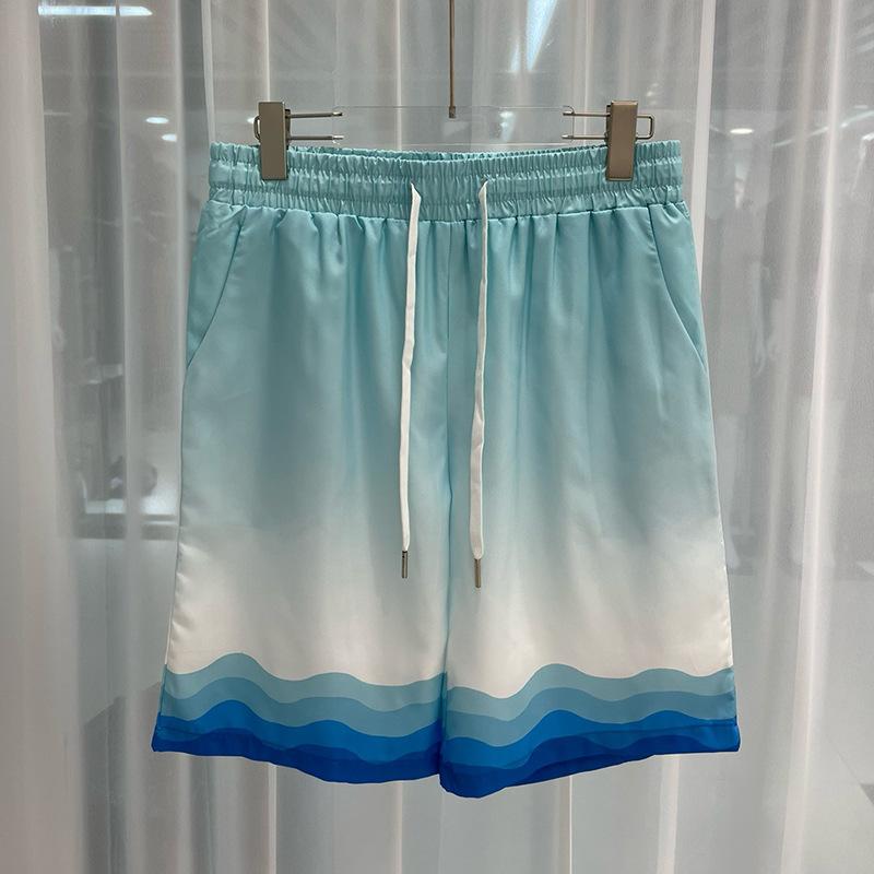 ショートパンツ メンズ 夏 カジュアル ストリート デジタルプリント 総柄 ビーチ 水陸両用 軽量 速乾 ポリエステル ストレッチ ストレートシルエット 普段使い リゾート(x2)