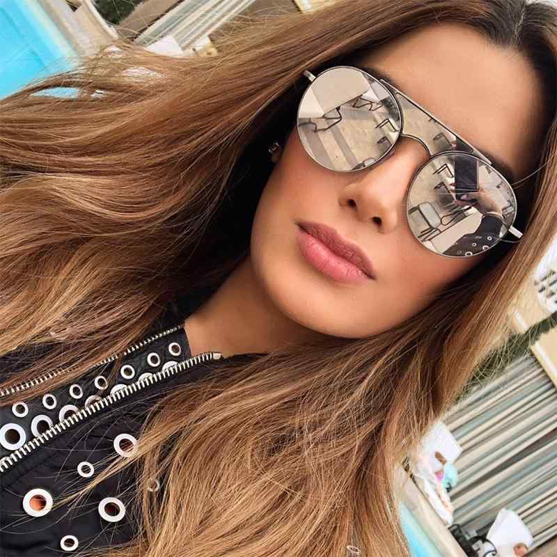 サングラス レディース メンズ レトロ スチームパンク ラウンドフレーム 丸型 UVカット UV400 紫外線カ..