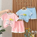 ベビー キッズ 女の子 韓国風 セットアップ 半袖 ショートパンツ 2点セット 夏物 おしゃれ かわいい プリンセス 綿素材(4)
