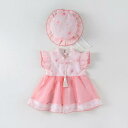 ベビー 女の子 ワンピース 夏物 ノースリーブ 薄手 お出かけ 新チャイナ風 プリンセス Aラインスカート コットンブレンド ポリエステル かわいい 柔らか素材...