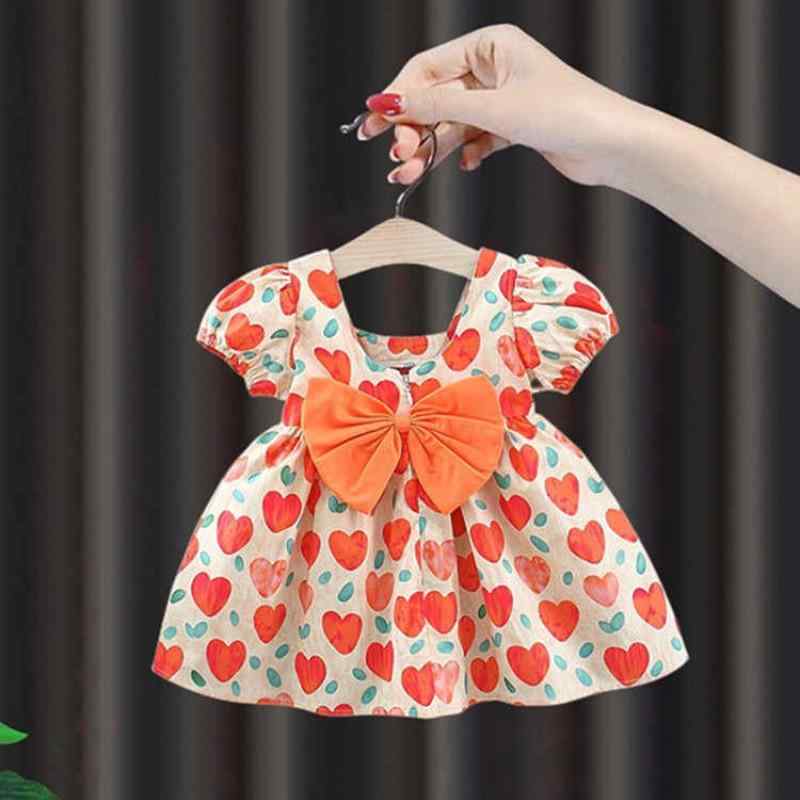 ワンピース ベビー 女児 プリンセスドレス ノースリーブ かわいい おしゃれ 綿 コットン 春夏 誕生日 発表会 フォーマル 韓国風 ハート柄