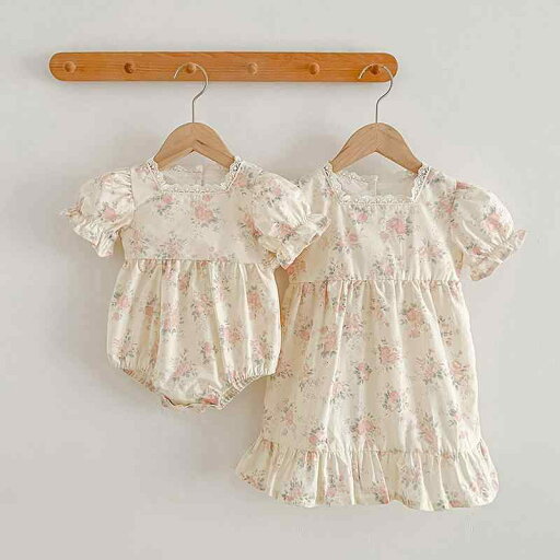 ベビー服 女の子 韓国風 ロンパース カバーオール ワンピース ドレス レース襟 花柄 綿 コットン Aライン 夏 姉妹コーデ お揃い ピンク グリーン 普段使い お出かけ ベビー服 女の子 韓国風 ロンパース カバーオール ワンピース ドレス レース襟 花柄 綿 コットン Aライン 夏 姉妹コーデ お揃い ピンク グリーン 普段使い お出かけ