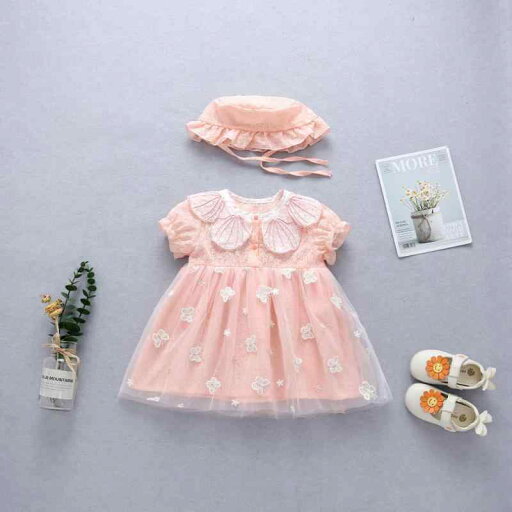 ワンピース ベビー 女の子 新生児 バースデー 春夏 半袖 フード付き 蝶々 シェルモチーフ Aライン かわいい やわらか コットン プリンセス風 ライトイエロー ピンク(x2) ワンピース ベビー 女の子 新生児 バースデー 春夏 半袖 フード付き 蝶々 シェルモチーフ Aライン かわいい やわらか コットン プリンセス風 ライトイエロー ピンク(x2)