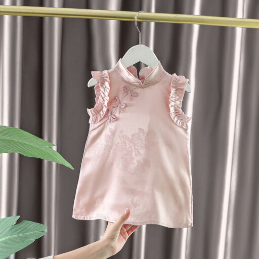 チャイナドレス ベビー 女の子 春夏 かわいい ノースリーブ レース コットン 中華風 プリンセス風 蝶々柄 快適 子供服 チャイナドレス ベビー 女の子 春夏 かわいい ノースリーブ レース コットン 中華風 プリンセス風 蝶々柄 快適 子供服